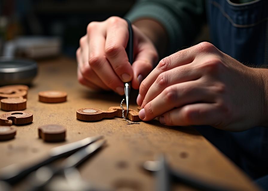 Diseño personalizado de joyería en madera