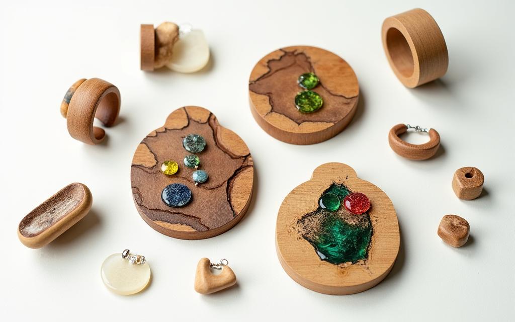 Joyería con materiales combinados